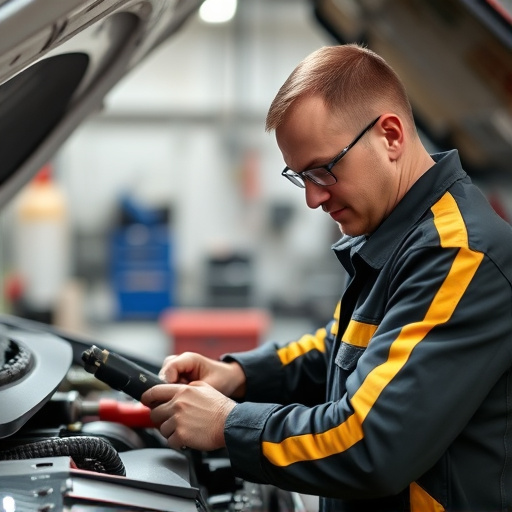auto technician working
