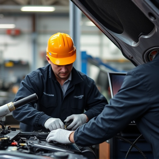 auto technician working