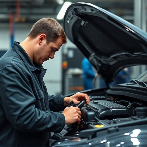auto technician working
