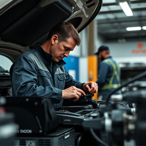 auto technician working