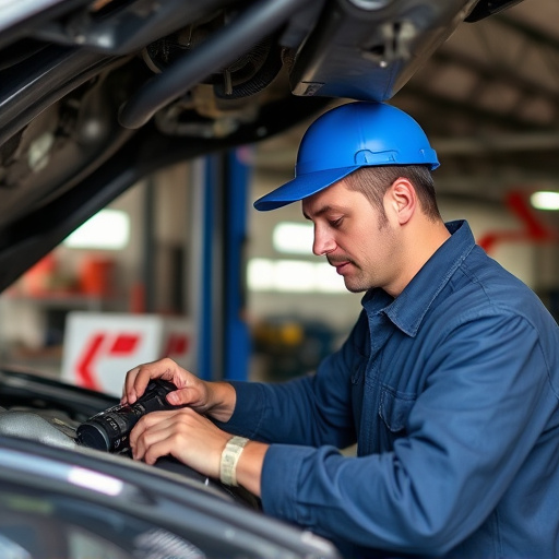 auto technician working
