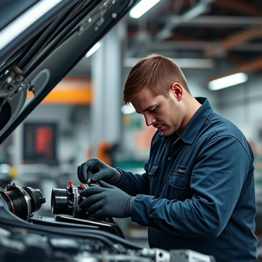 auto technician working