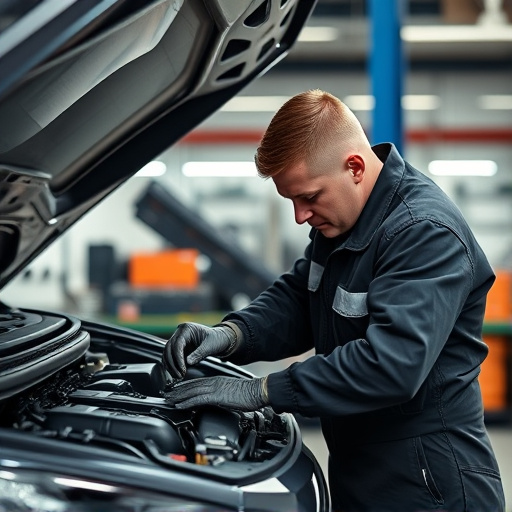 auto technician working