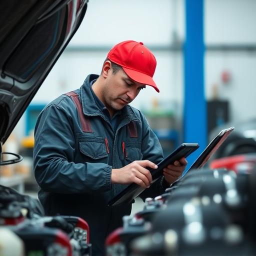 auto technician working