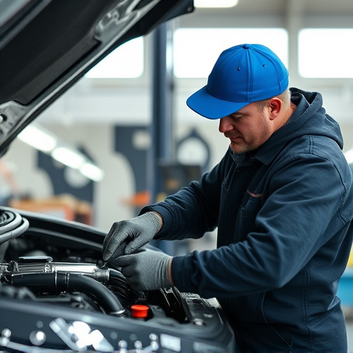 auto technician working