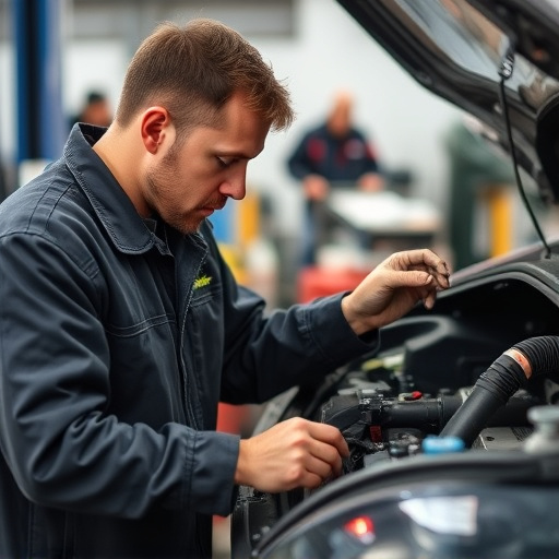 auto technician working