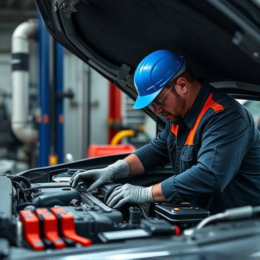 auto technician working