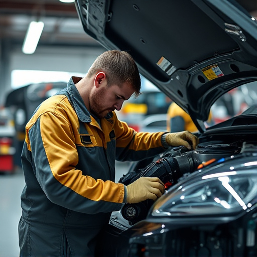 auto technician working