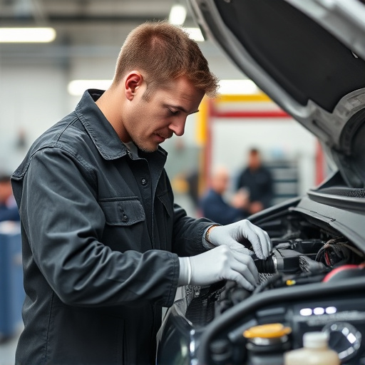 auto technician working