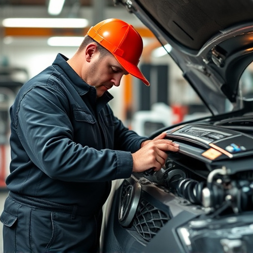 auto technician working