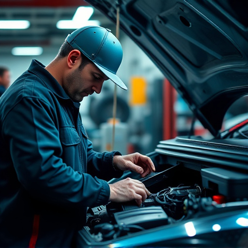 auto technician working
