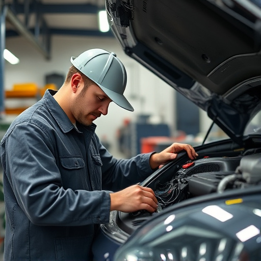 auto technician working