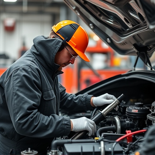 auto technician working
