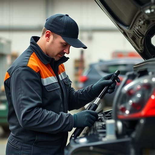 auto technician working