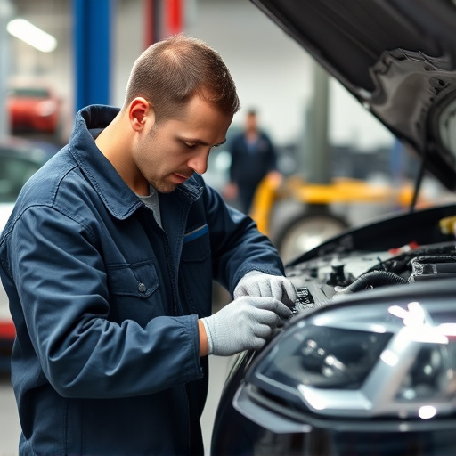 auto technician working