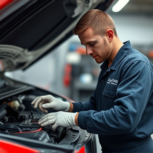 auto technician working