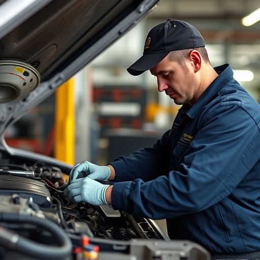 auto technician working