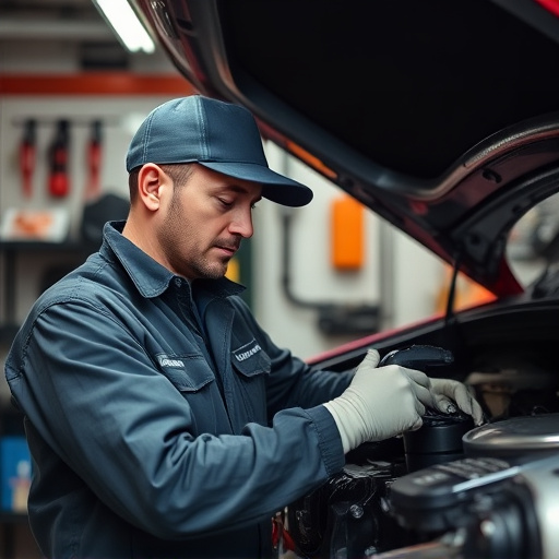 auto technician working