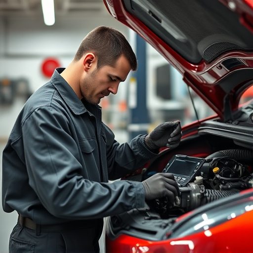 auto technician working