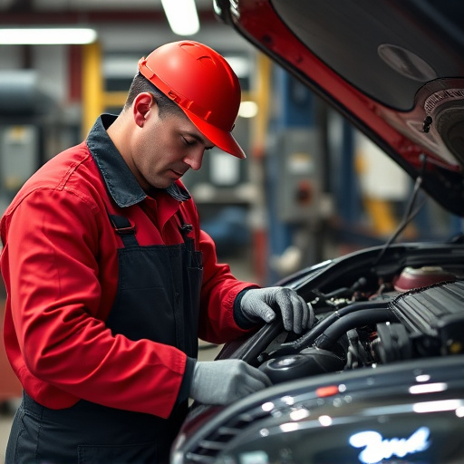 auto technician working