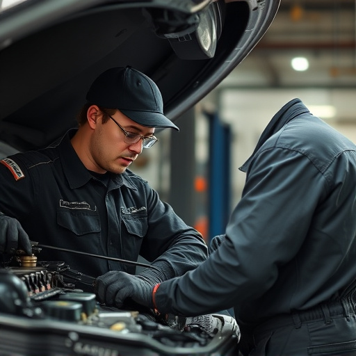 auto technician working