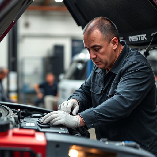 auto technician working