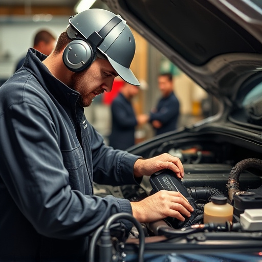 auto technician working