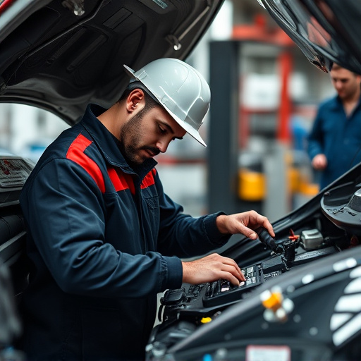 auto technician working