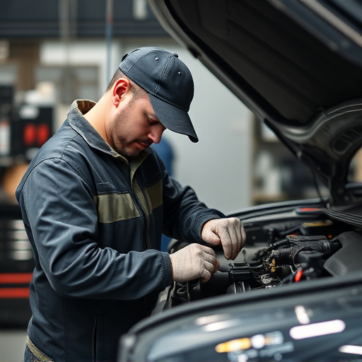 auto technician working