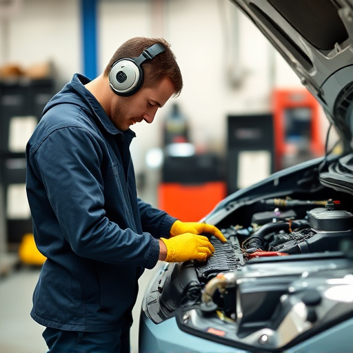 auto technician working