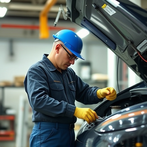 auto technician working