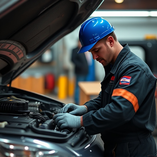 auto technician working