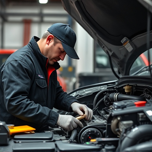 auto technician working
