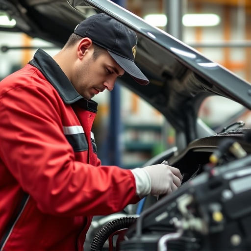 auto technician working