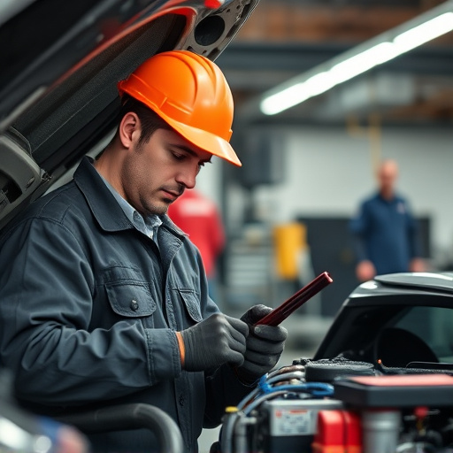 auto technician working