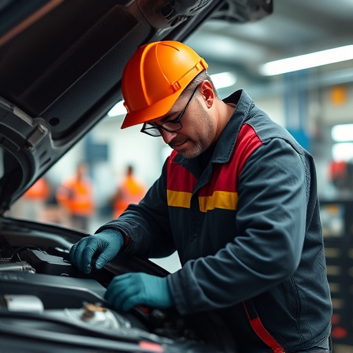 auto technician working