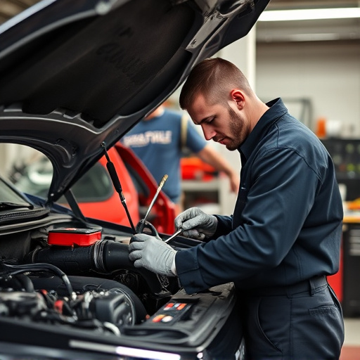 auto technician working