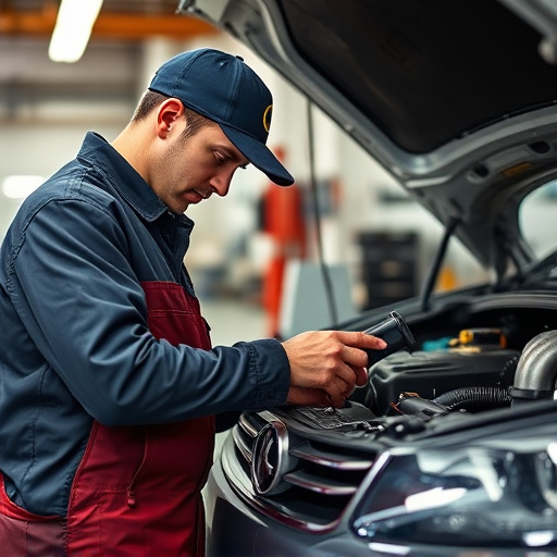 auto technician working