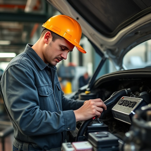 auto technician working