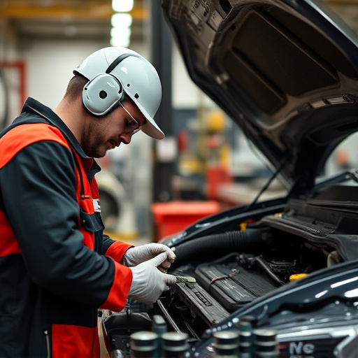 auto technician working
