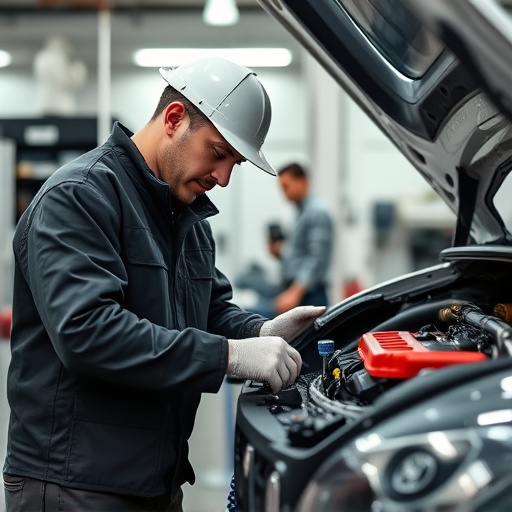 auto technician working