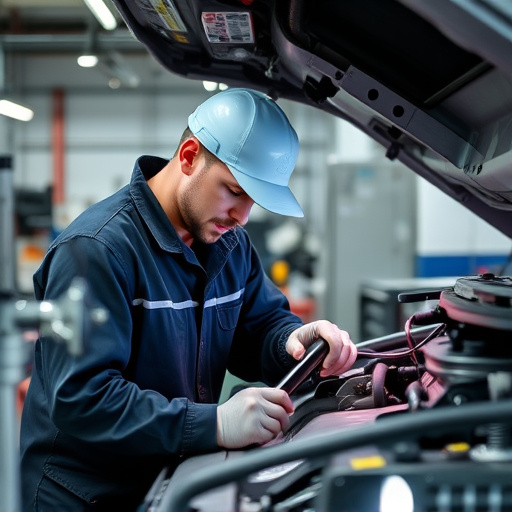 auto technician working
