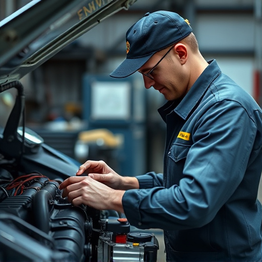auto technician working