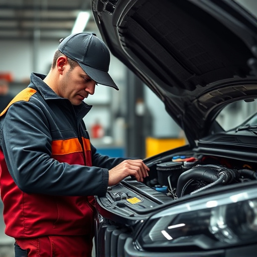 auto technician working