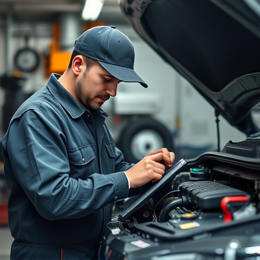 auto technician working