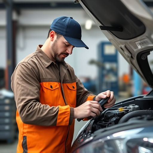 auto technician working