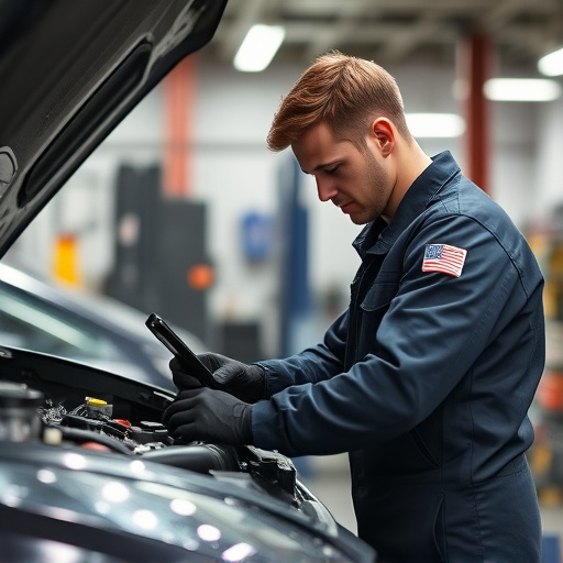 auto technician working