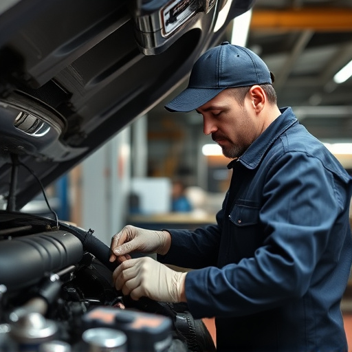 auto technician working