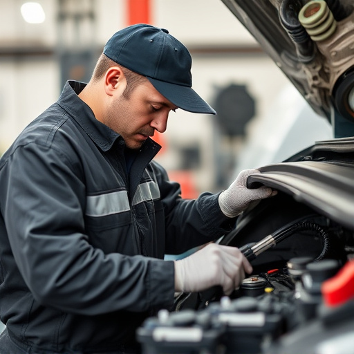 auto technician working