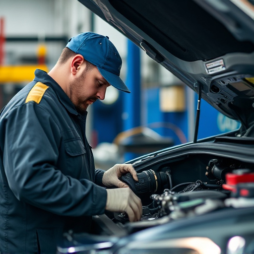 auto technician working